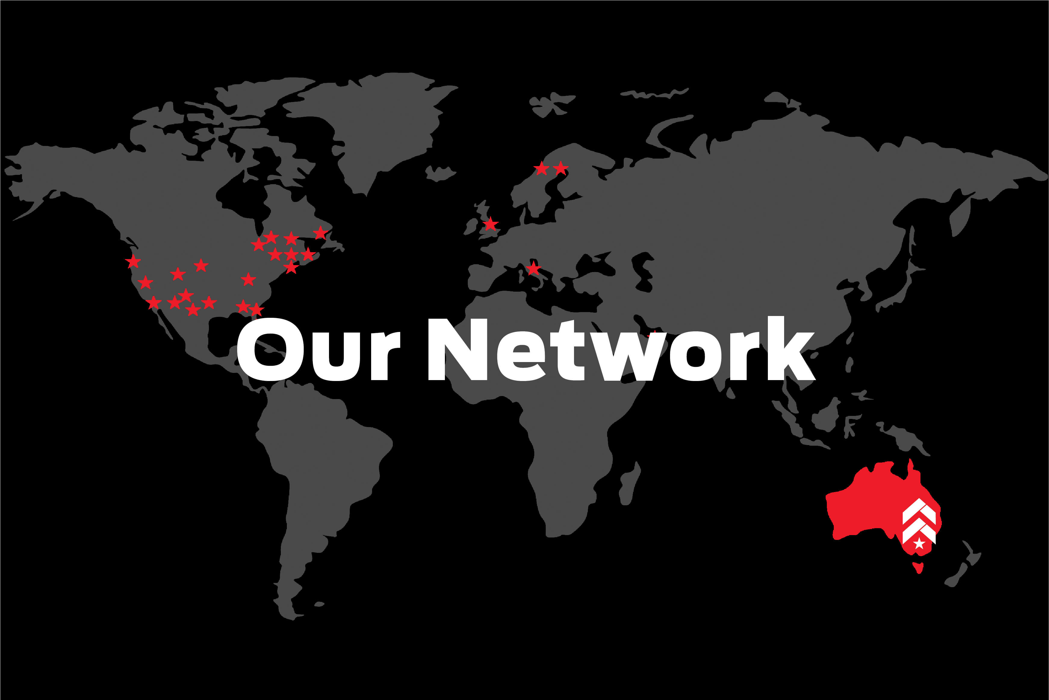 Barry's global network map